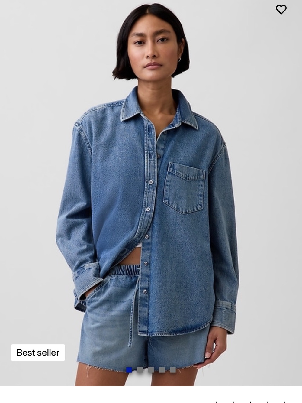 Gap UltraSoft Oversized Denim Shirt – Women’s Small – NWT